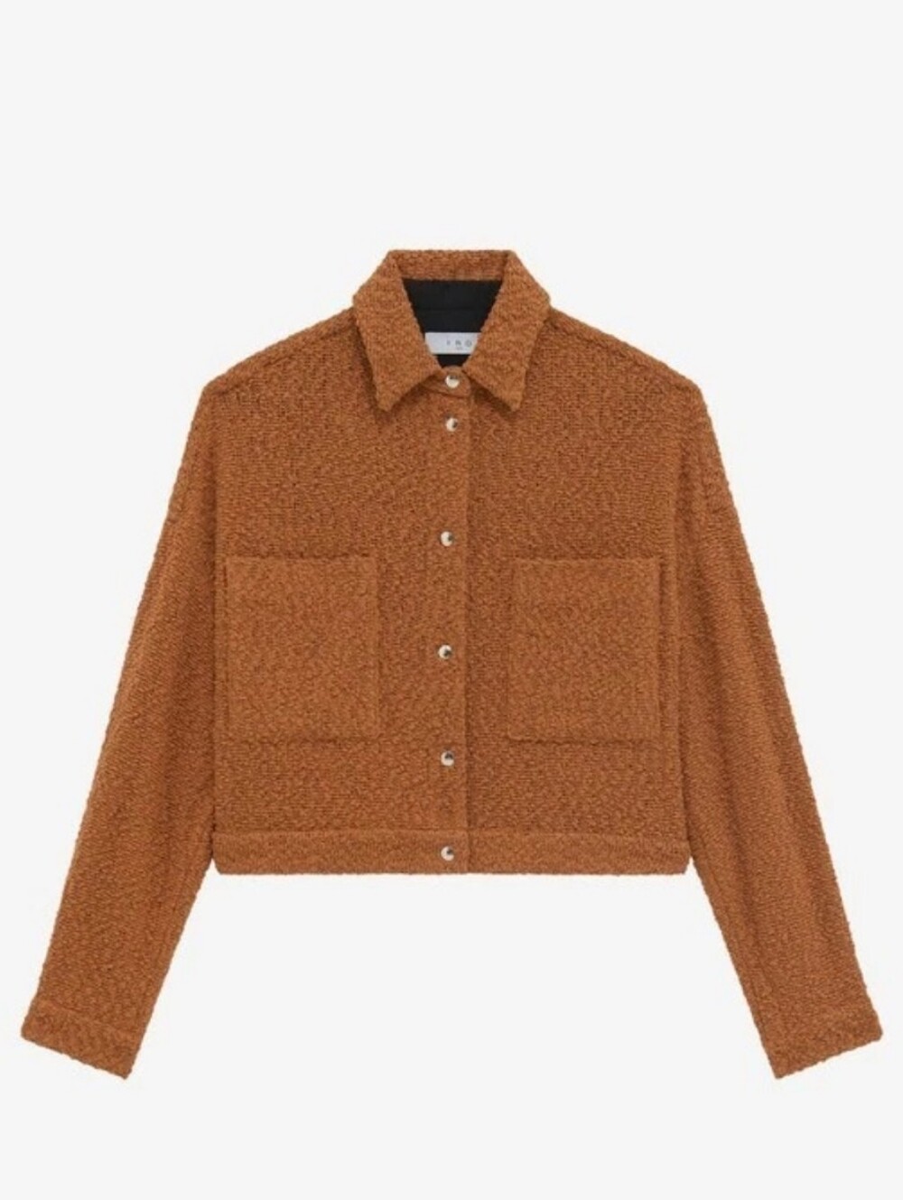 IRO Pabli Textured Cropped Jacket In Cognac NWT 38.